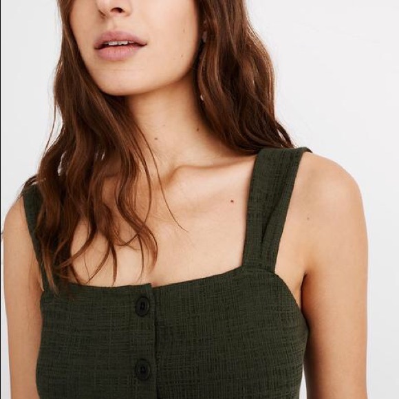 MADEWELL Texture & Thread Button-Front Tank Dress - Picture 3 of 5